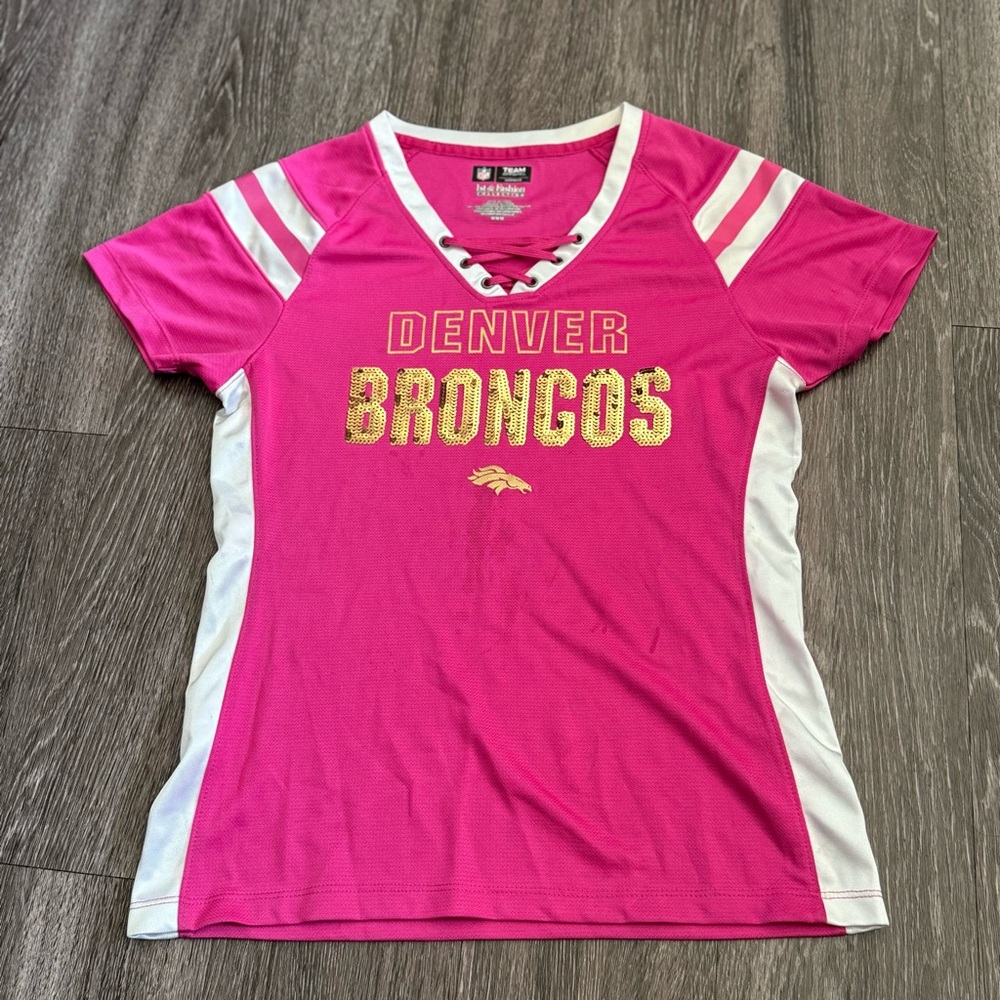 Pink Denver Broncos Dri-Fit Shirt